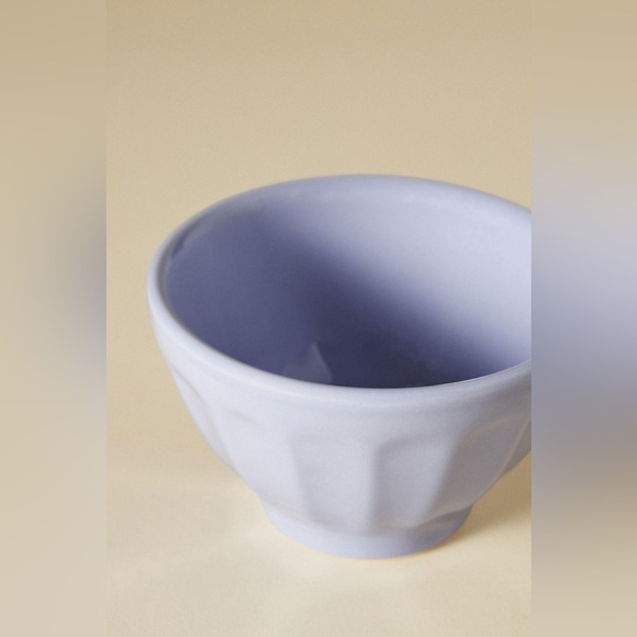 Anthropologie Shiny Mini Latte Bowl Lavendar Set 4 - Picture 2 of 2